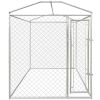 Outdoor Dog Kennel with Canopy Top 6'x6'x7.9'