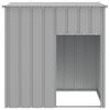 Dog House with Roof Light Gray 43.3"x40.6"x42.9" Galvanized Steel