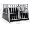 Dog Cage with Double Door 37"x34.6"x27.2"