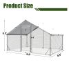 Large metal chicken coop upgrade three support steel wire impregnated plastic net cage, Oxford cloth silver plated waterproof UV protection