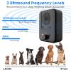 Ultrasonic Anti-barking Device Max 26.2Feet Sensing Sonic Bark Deterrent with 3 3 Ultrasonic Frequency Levels Indoor Outdoor Dog Bark Control