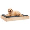 Dog Bed 28.1"x21.3"x3.5" Solid Wood Pine