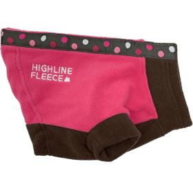 Highline Fleece Coat (Color: Pink and Brown With Polka Dots, size: Size 14LC)