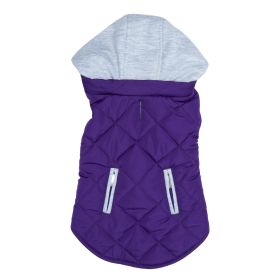 Weekender Dog Sweatshirt Hoodie (Color: Purple, size: X-Large)