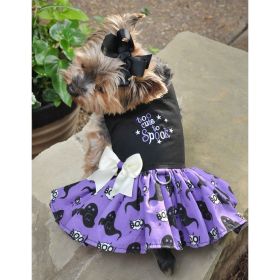 Halloween Fab-BOO-Lous Dress and Matching Leash (size: small)