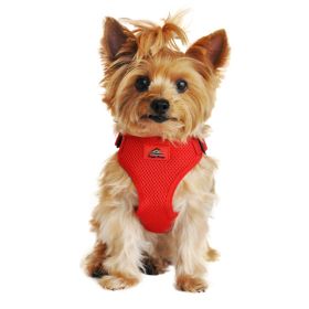 Wrap and Snap Choke Free Dog Harness (Color: Flame Red, size: small)