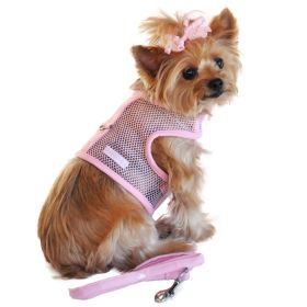 Cool Mesh Dog Harness (Color: Solid Pink, size: small)