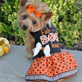 Halloween Fab-BOO-Lous Dress and Matching Leash (size: large)