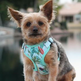 Wrap and Snap Choke Free Dog Harness (Color: Surfboards and Palms, size: small)